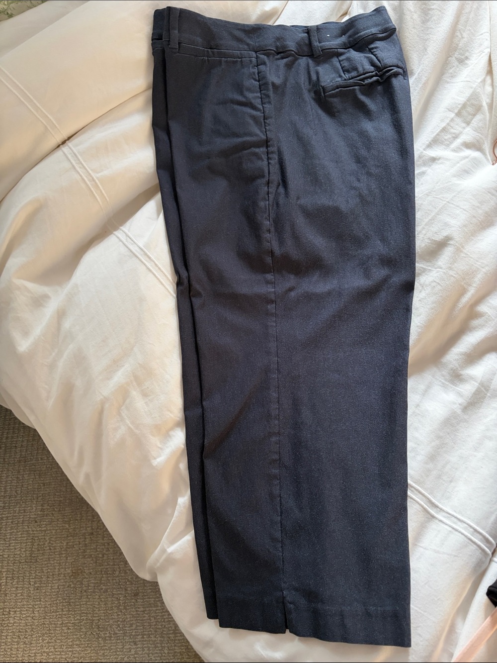 Lane Bryant Dark Denim Blue Cropped Dress Pants: Never Worn